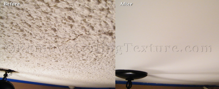 Coarse and cracked ceiling texture preventing home seller from getting maximum value