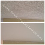 Damaged kitchen ceiling, delaminating texture due to roof leak in Burnaby, BC