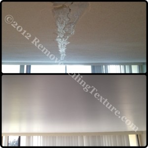 Cracked ceiling in condo repaired near Metrotown; Burnaby, BC
