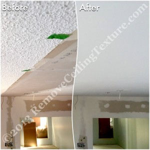 Texture removal instead of trying to match existing ceiling texture