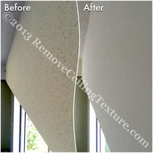 The valances in this home required texture removal