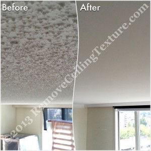 Popcorn Ceilings:  Bedroom ceiling renovations at 2628 Ash Street, Vancouver. 