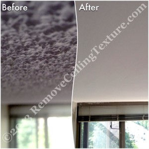 Popcorn Ceilings: Living room ceiling renovations at 3070 Guildford Way, Coquitlam