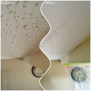 Ceiling Texture Removal in Kamloops - Popcorn removed from vaulted ceiling in Kamloops