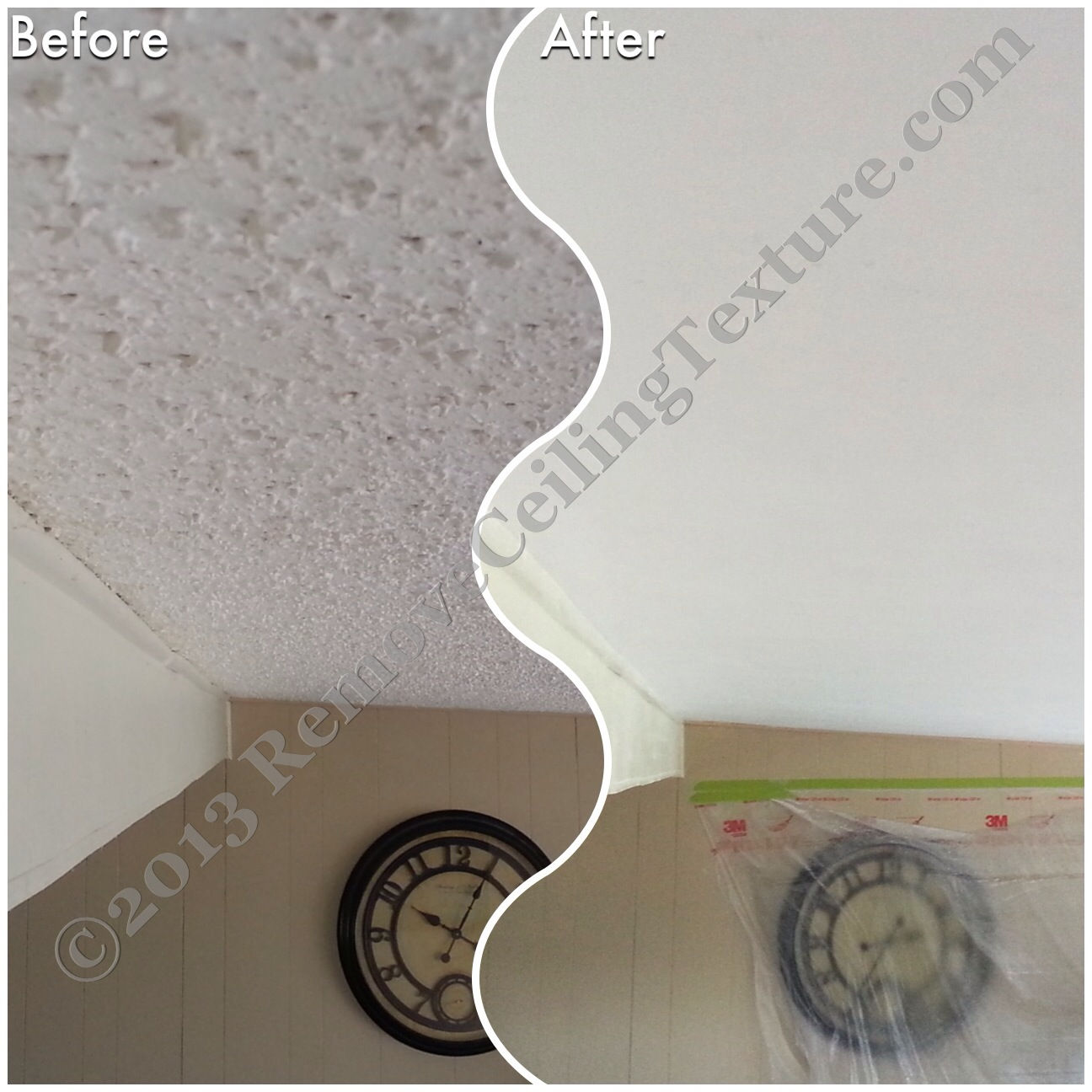 Ceiling Texture Removal in Kamloops - Modular home in Kamloops has popcorn removed from vaulted ceiling