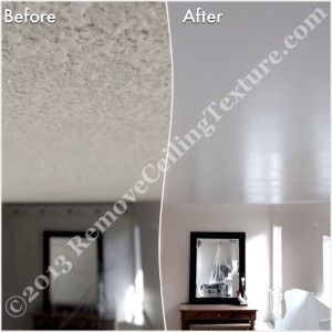 This North Vancouver homeowner had ceiling texture removal due to health concerns