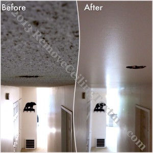 Ceiling texture removal plays a part in interior design for this North Vancouver home