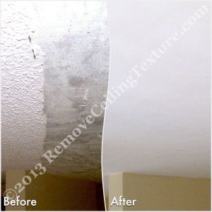 A North Vancouver homeowner called Remove Ceiling Texture after a failed DIY attempt