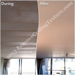 Fixing Bad Ceilings: Once RCT filled in the waves, resurfaced the ceiling and painted it, it was perfect.