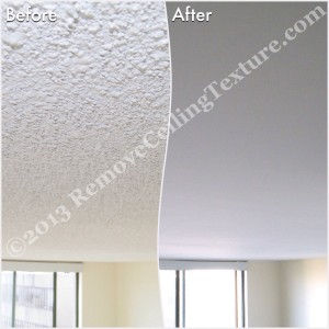 Ceiling texture removal in Vancouver - Bedroom