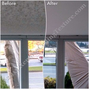 Popcorn ceiling removal in Vancouver - Living Room