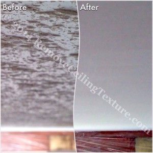 Removing Popcorn Ceilings: Bedroom before and after in Langley