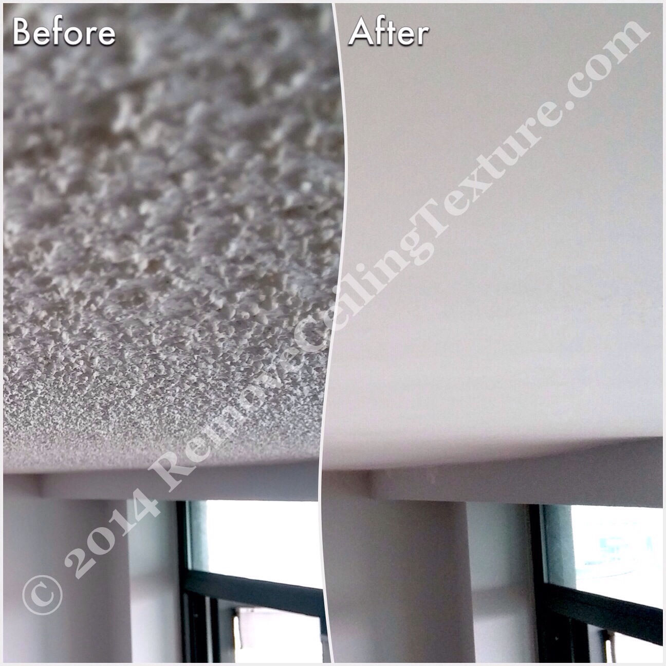 Popcorn ceiling removal at 1128 Quebec St, Vancouver - Dining Room