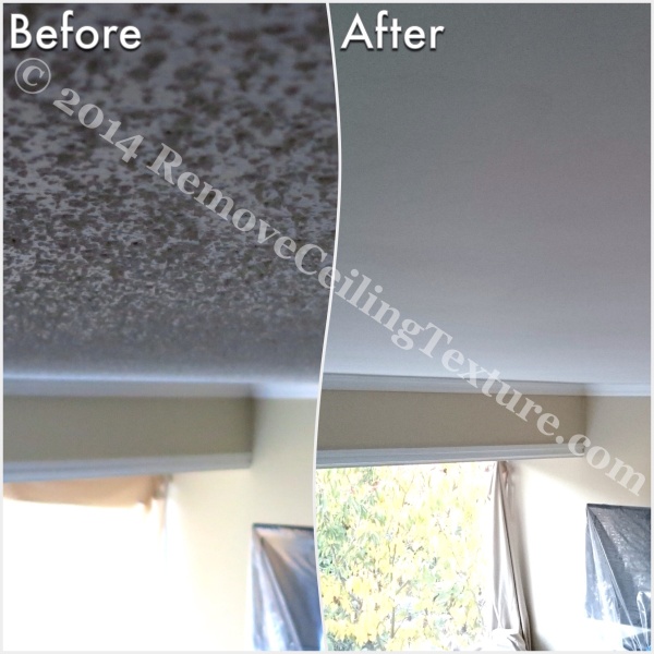 Ceiling Texture Removal at 1st Ave Vancouver - Living Room
